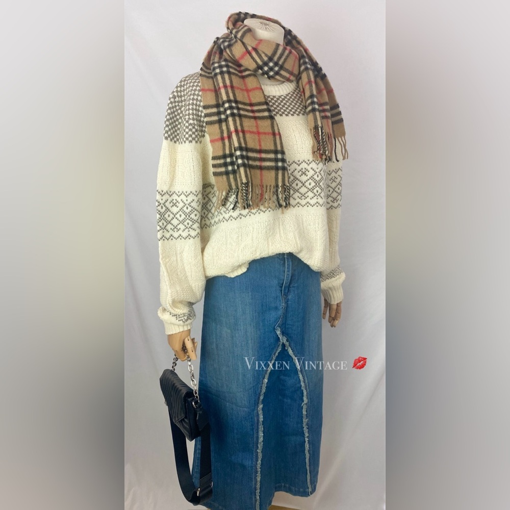 🖤SALE🖤VINTAGE 1990'S CAMBRIDGE CLASSICS CHUNKY SOFT KNIT SKI SWEATER